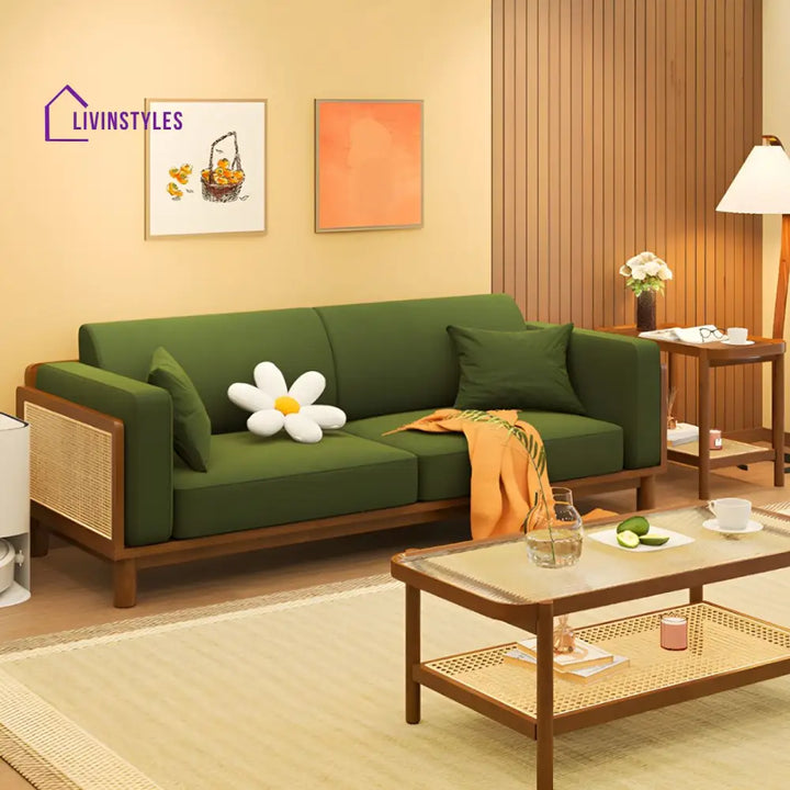 Krithya Solid Wood 3 Seater Sofa for Living Room
