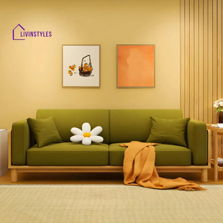 Krithya Solid Wood 3 Seater Sofa for Living Room