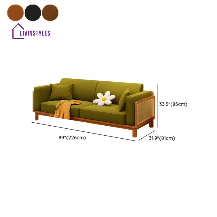 Krithya Solid Wood 3 Seater Sofa for Living Room