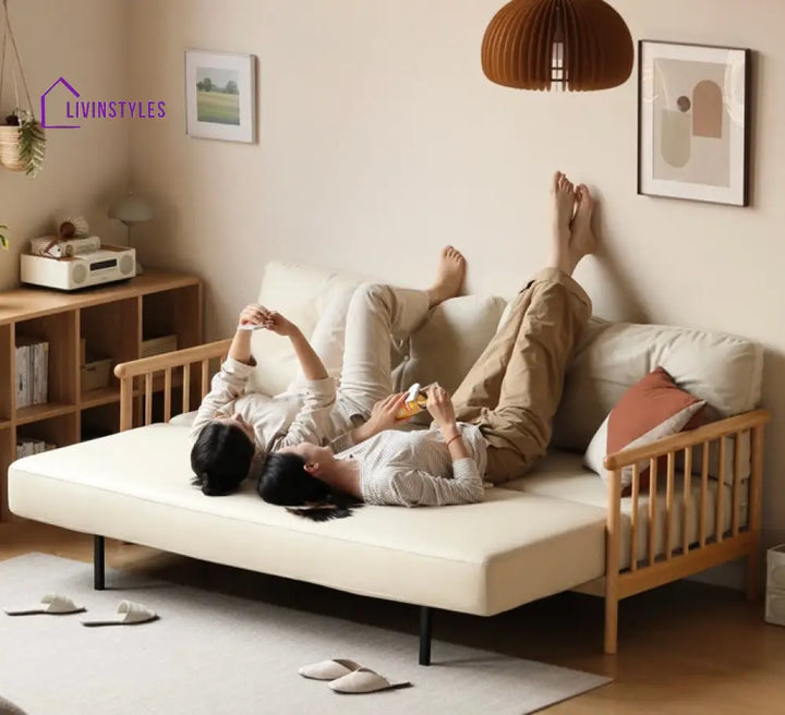 Krithya Solid Wood Sofa Come Bed | Easy Folding Sofa Come Bed