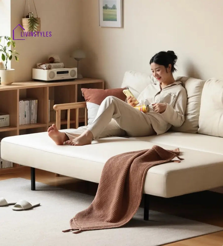 Krithya Solid Wood Sofa Come Bed | Easy Folding Sofa Come Bed