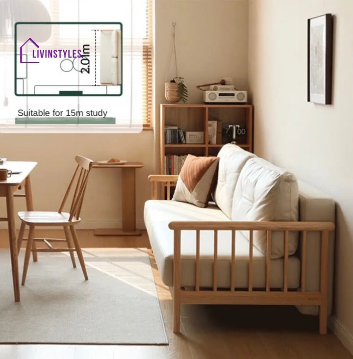 Krithya Solid Wood Sofa Come Bed | Easy Folding Sofa Come Bed