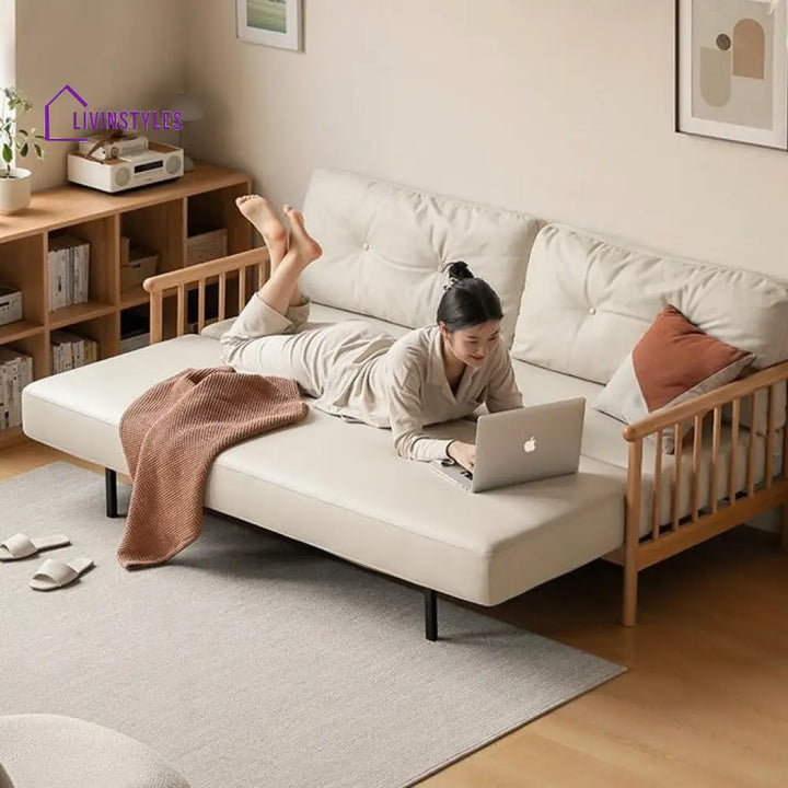 Krithya Solid Wood Sofa Come Bed | Easy Folding Sofa Come Bed
