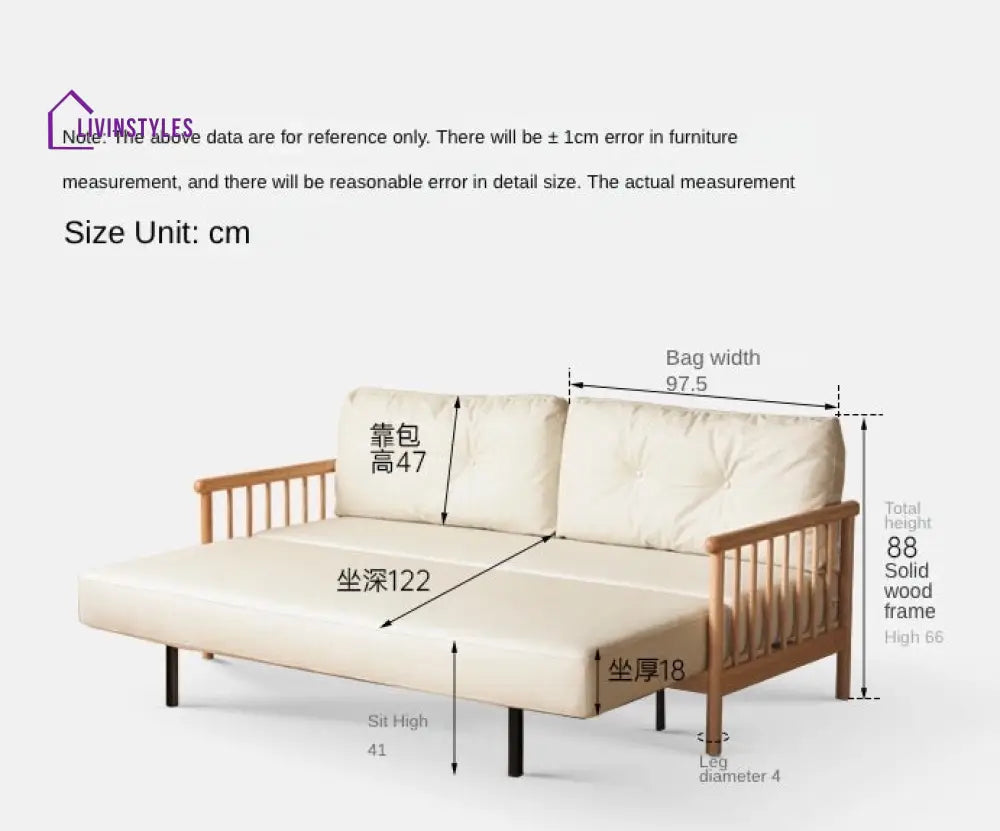 Krithya Solid Wood Sofa Come Bed | Easy Folding Sofa Come Bed