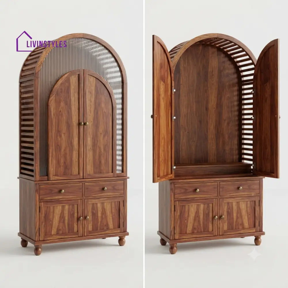Kriti Premium Solid Wood Home Temple | Pooja Mandir for Home