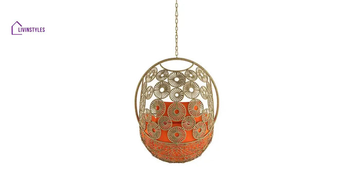 Kritia Single Seater Hanging Swing Without Stand For Balcony | Garden (Honey) Swings