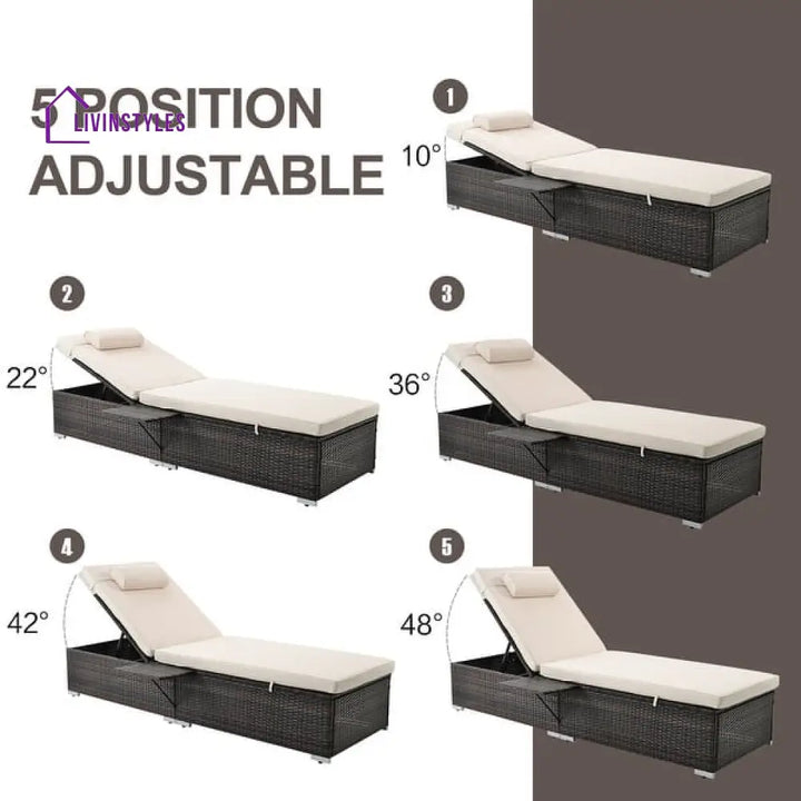 Kritika Set Of 2 Outdoor Chaise Lounge Chairs