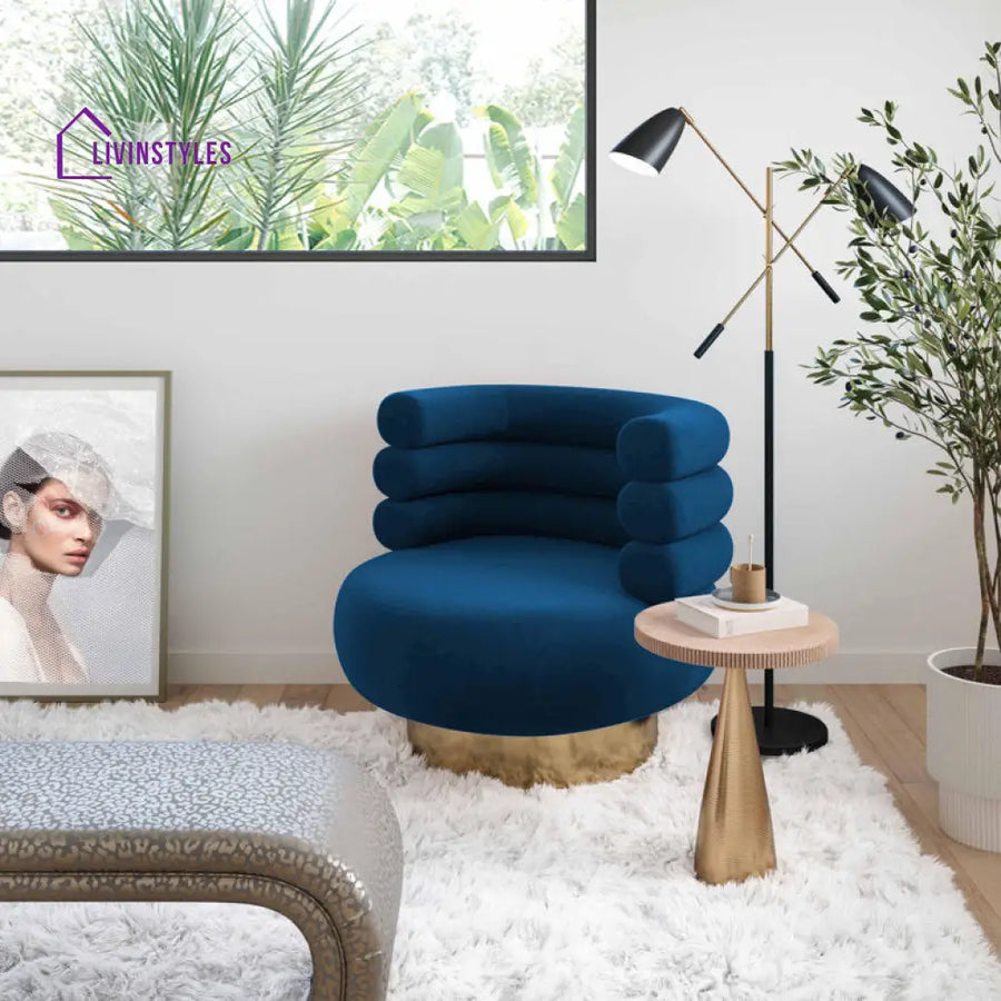 Kriva Metal and Fabric Arm Chair | Living Room Chair | Lounge Chair