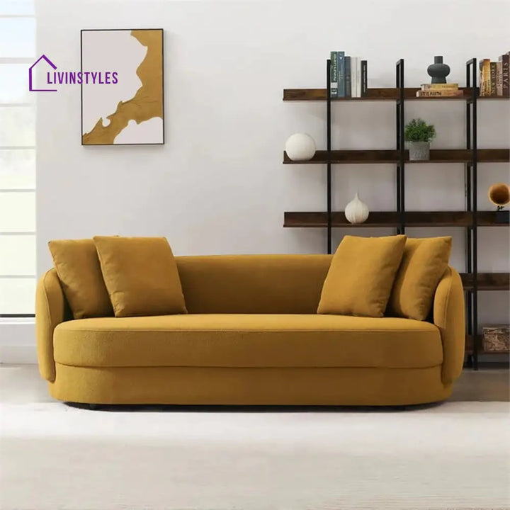 Ksenia 3 Seater Sofa in brown colour