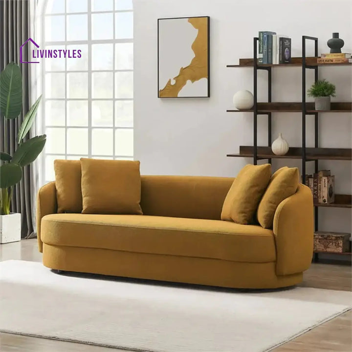 Ksenia 3 Seater Sofa in brown colour