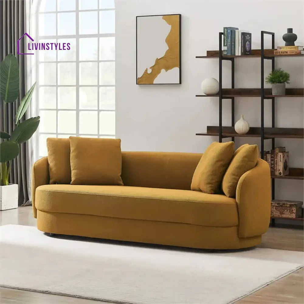 Ksenia 3 Seater Sofa in brown colour