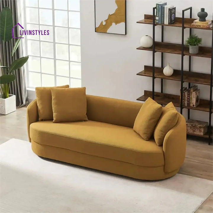 Ksenia 3 Seater Sofa in brown colour