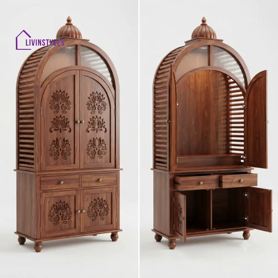 Kshama Premium Solid Wood Home Temple | Pooja Mandir for Home