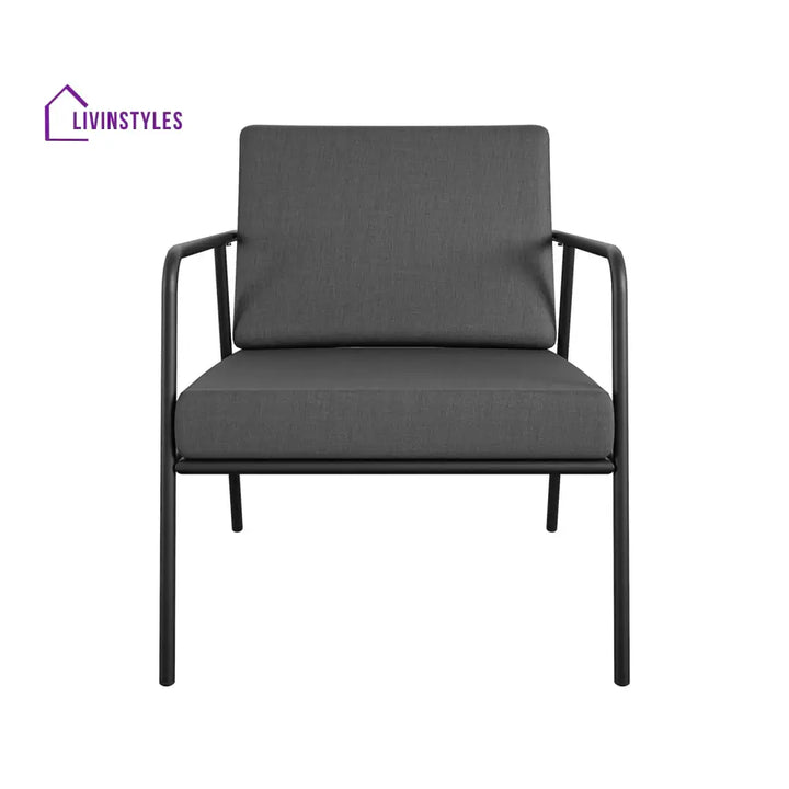 Kushal Outdoor Patio Seating Set 2 Chairs And 1 Table (Dark Grey) Furniture Sets