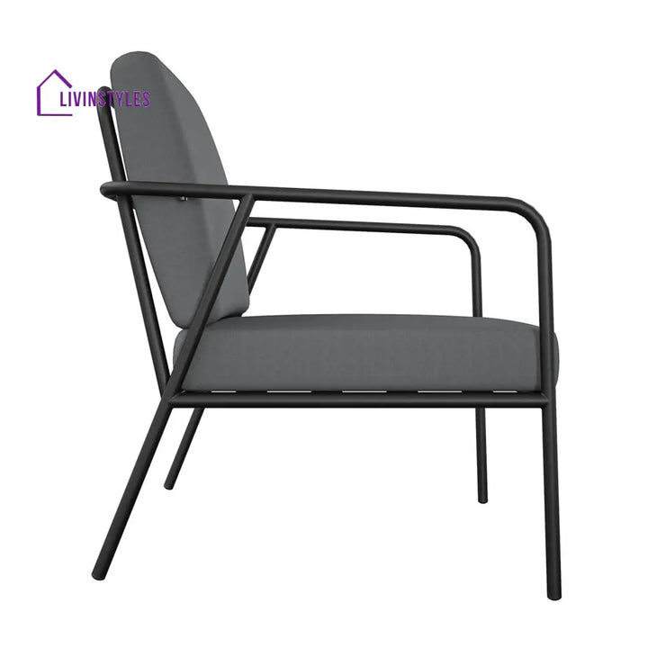 Kushal Outdoor Patio Seating Set 2 Chairs And 1 Table (Dark Grey) Furniture Sets