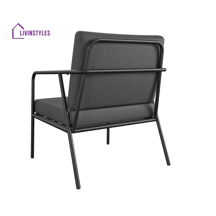 Kushal Outdoor Patio Seating Set 2 Chairs And 1 Table (Dark Grey) Furniture Sets
