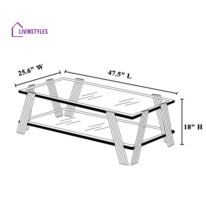 Kusum Stainless Steel Coffee Table For Living Room