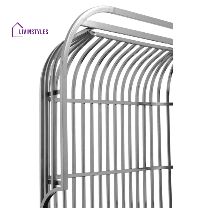 Kuzma Two Seat Dome Cage Silver Stainless Steel Sofa Living