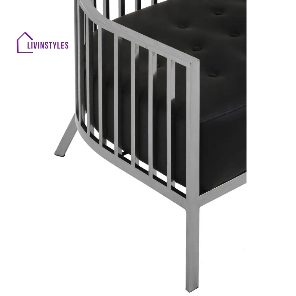 Kuzma Two Seat Dome Cage Silver Stainless Steel Sofa Living