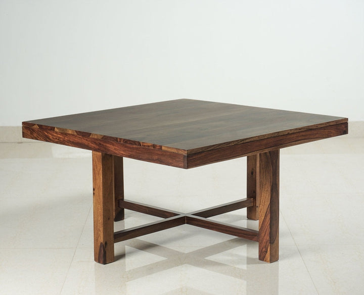 Alina Sheesham Wood Coffee Table Set With Four Stools