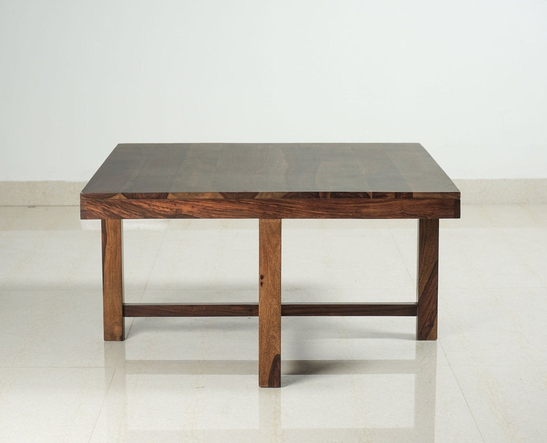 Alina Sheesham Wood Coffee Table Set With Four Stools