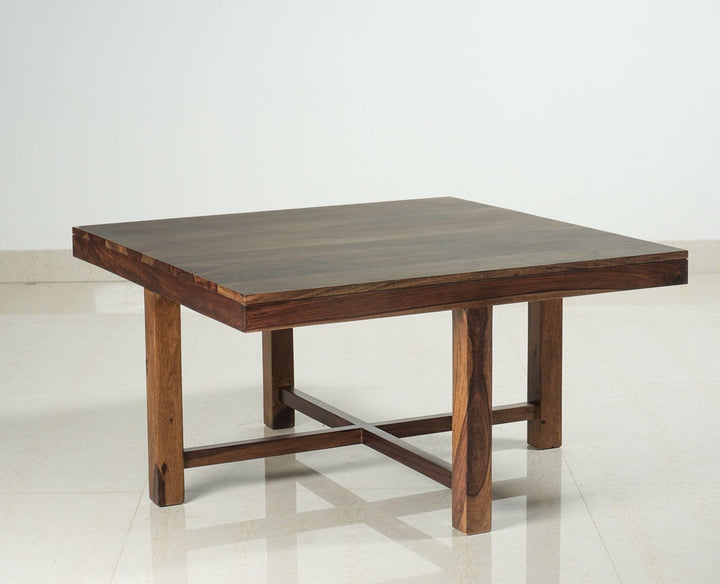 Alina Sheesham Wood Coffee Table Set With Four Stools
