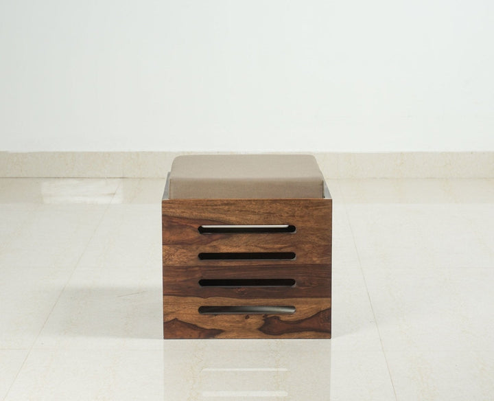 Alina Sheesham Wood Coffee Table Set With Four Stools