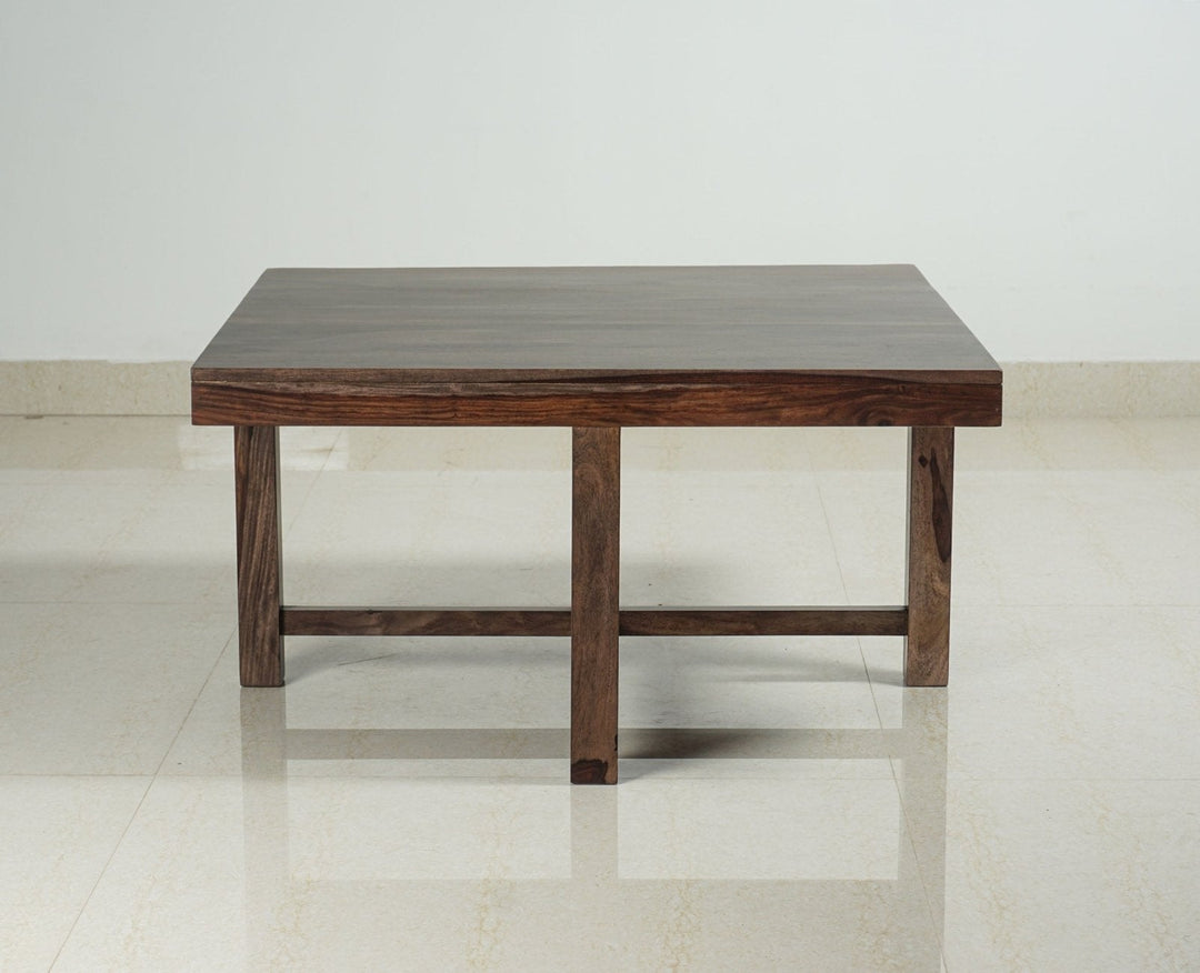 Alina Sheesham Wood Coffee Table Set With Four Stools