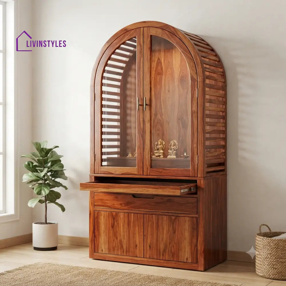 Labanya Premium Solid Wood Home Temple | Pooja Mandir for Home