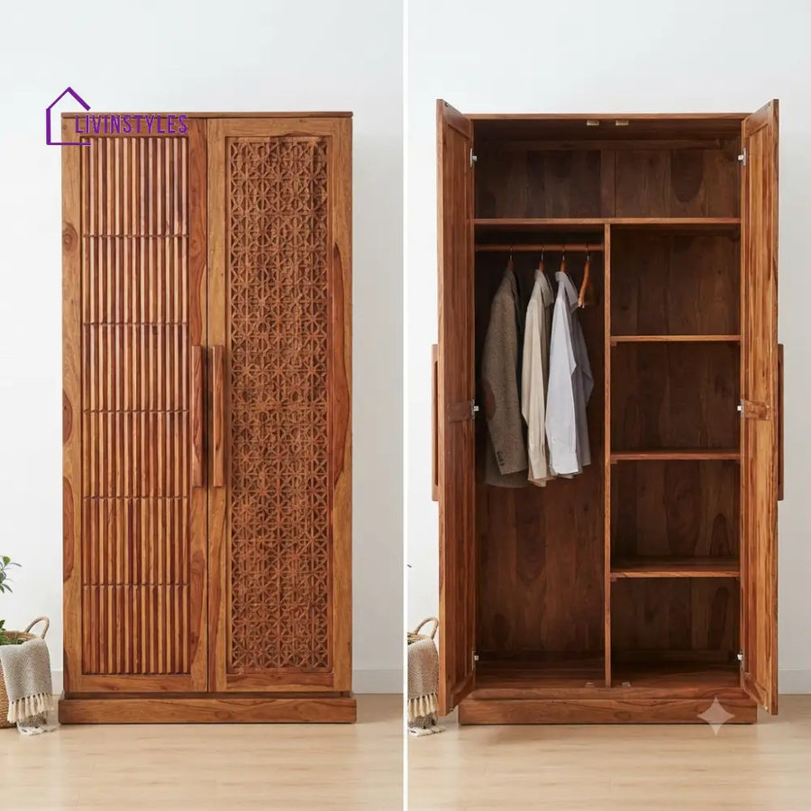 Labanya Wooden Wardrobe for Clothes | Cupboard for Clothes
