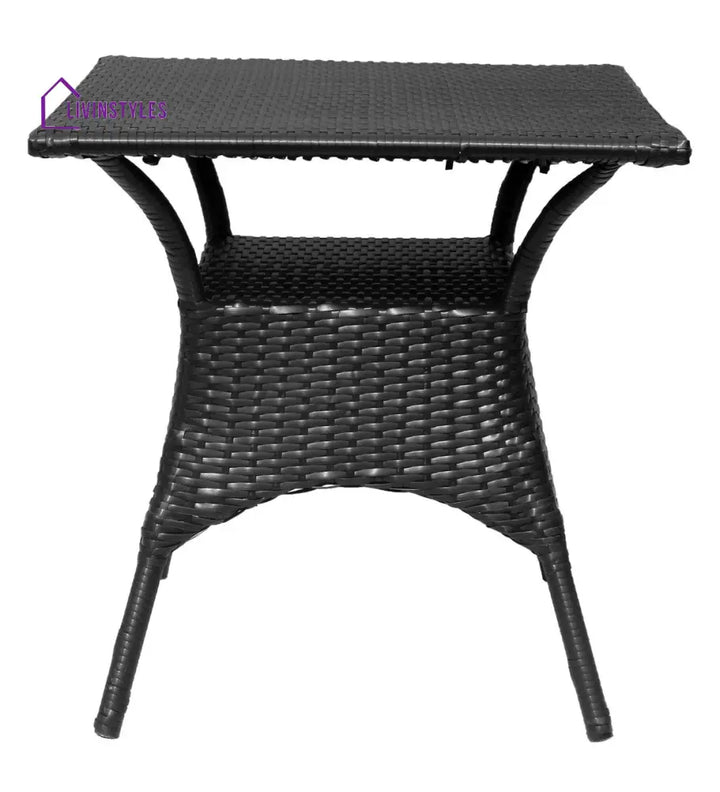 Labon Outdoor Patio Seating Set 4 Chairs and 1 Table Set (Black) - Coffee Table Sets