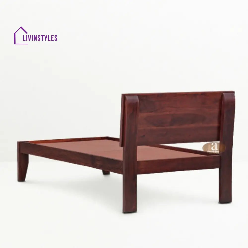 Lacrose Solid Sheesham Wood Handmade Modern Single bed (Honey)