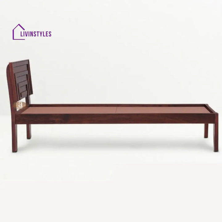 Lacrose Solid Sheesham Wood Handmade Modern Single bed (Honey)