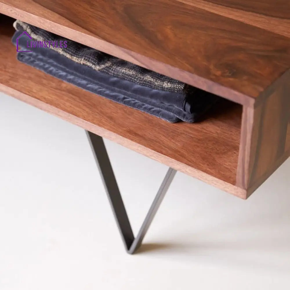 Lagaratha Matric Coffee Table with Iron Legs (Honey Finish)
