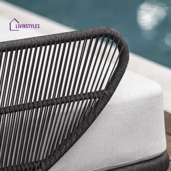 Laken Outdoor Rope 4 Seater Sofa Set With Glass Top Tables - Sofa Set
