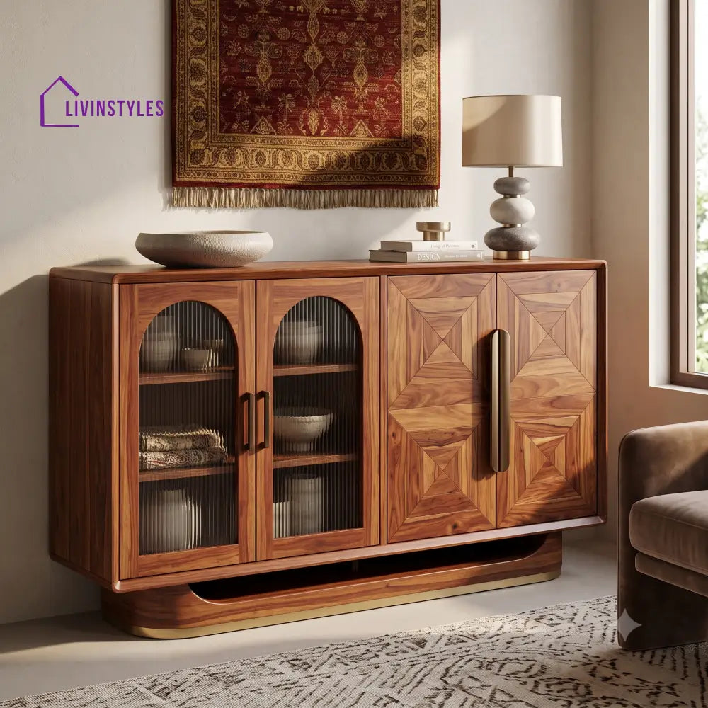Lakshmi Premium Sheesham Wood Sideboard and Cabinet for Living Room