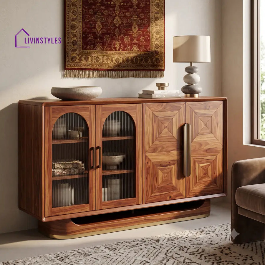 Lakshmi Premium Sheesham Wood Sideboard and Cabinet for Living Room