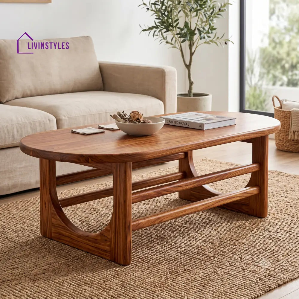 Lalie Wooden Coffee Table for Living Room | Tea Table | Teapoy | Center table