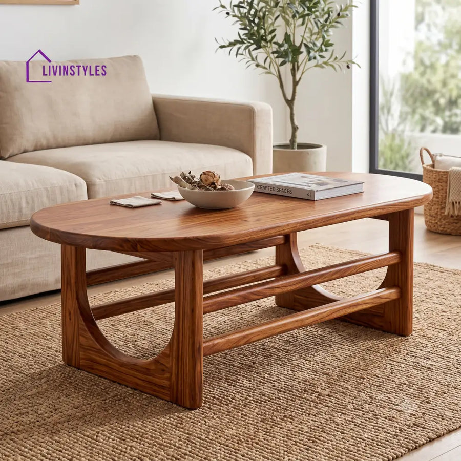 Lalie Wooden Coffee Table for Living Room | Tea Table | Teapoy | Center table