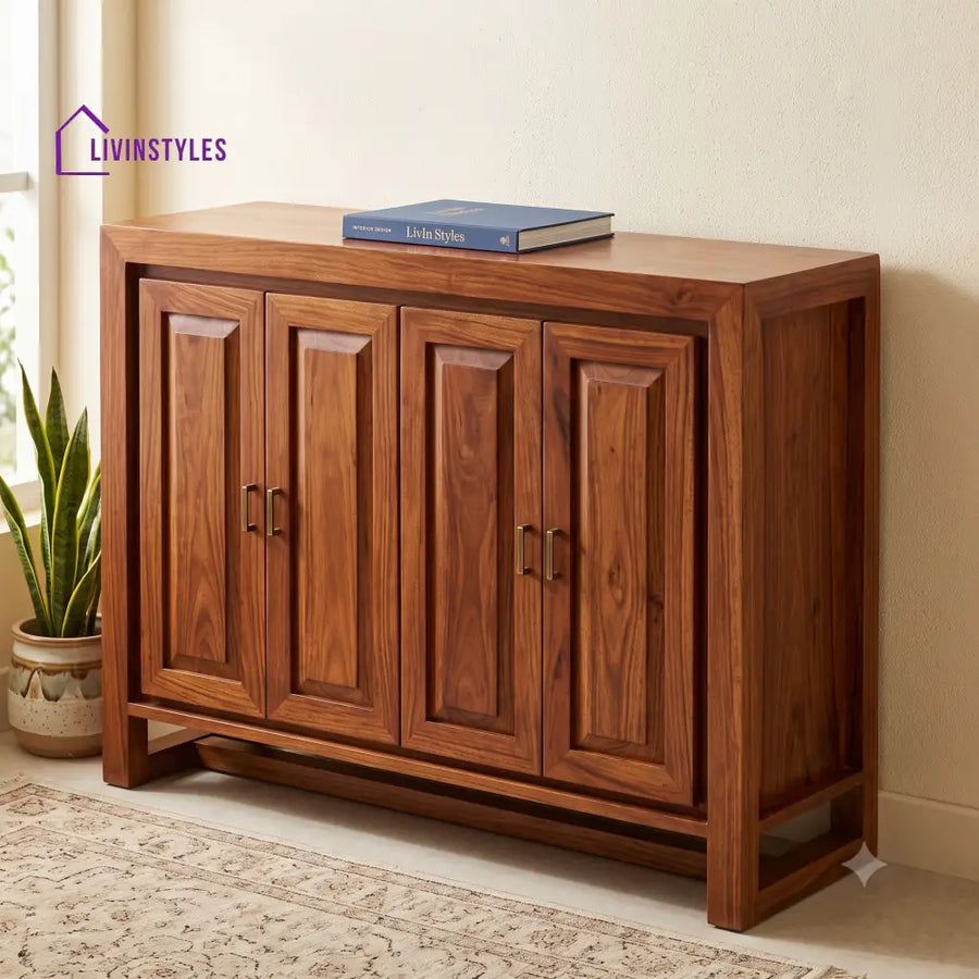 Lalitha Sheesham Wood Shoe Rack | Wooden Shoe Cabinet