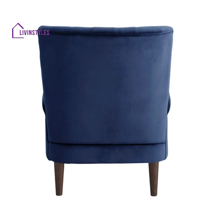 Larisha Solid Wood and Fabric Arm Chair | Living Room Chair | Lounge Chair