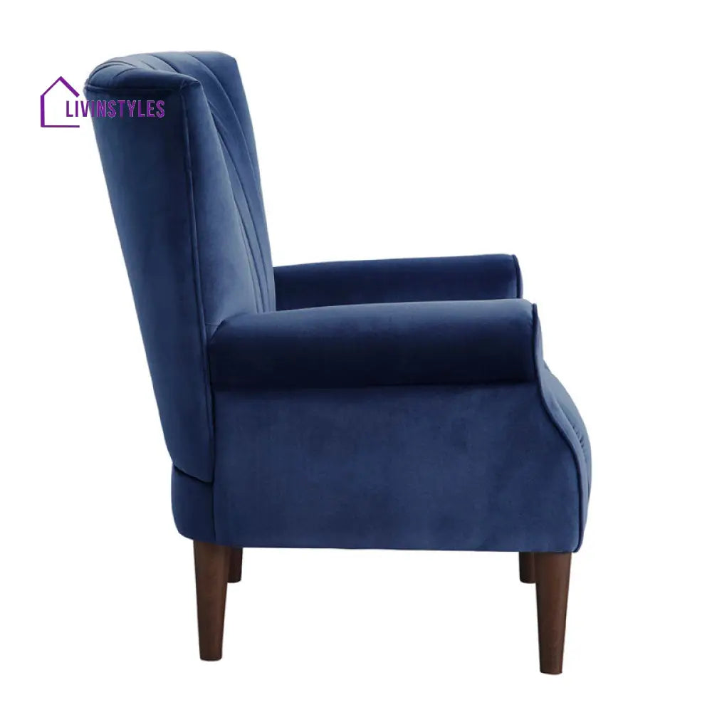 Larisha Solid Wood and Fabric Arm Chair | Living Room Chair | Lounge Chair