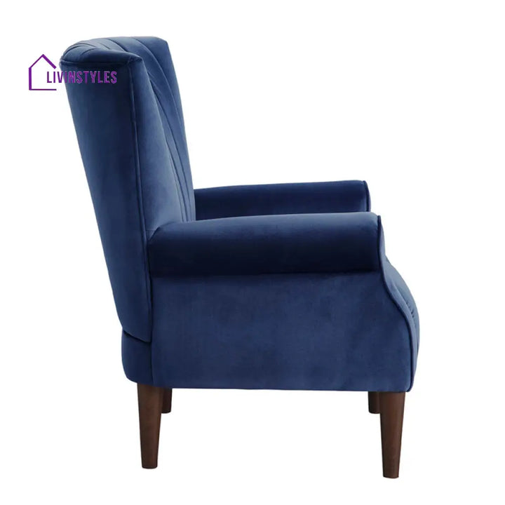 Larisha Solid Wood and Fabric Arm Chair | Living Room Chair | Lounge Chair