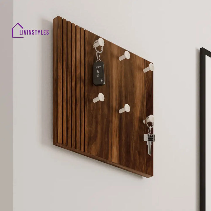 Larkyn Engineered Wood Wall Mount Key Holder with 6 Knob