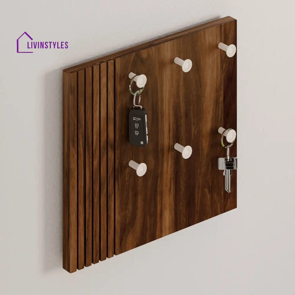 Larkyn Engineered Wood Wall Mount Key Holder with 6 Knob