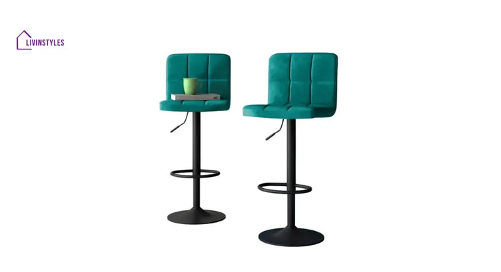 Green Color Neo Swiel Adjustable Bar Stool