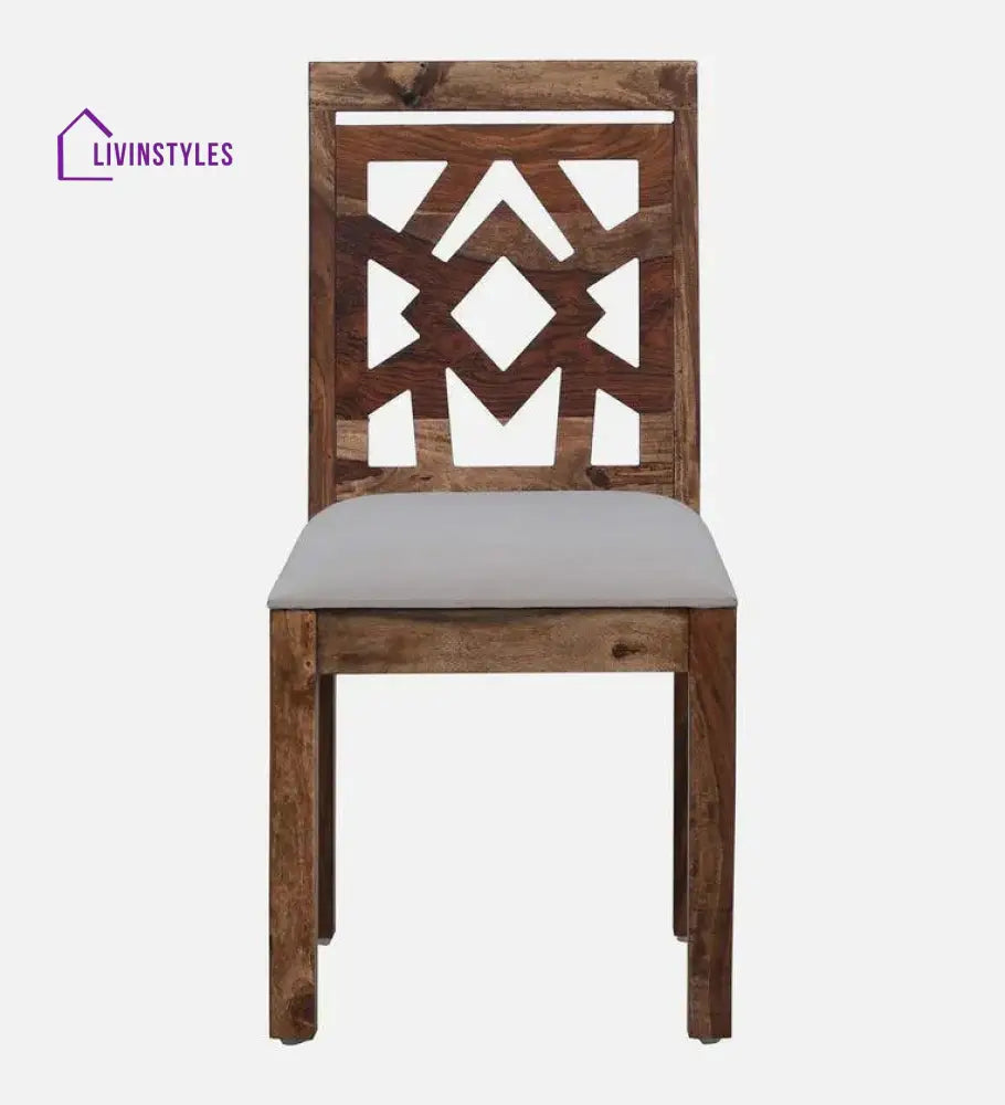 Lattice Sheesham Wood 6 Seater Dining Set In Rustic Teak Finish dining set