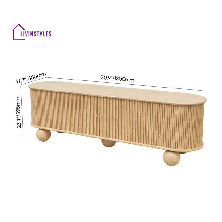 Lauren Solid Wood Tv Unit | Console for Living room