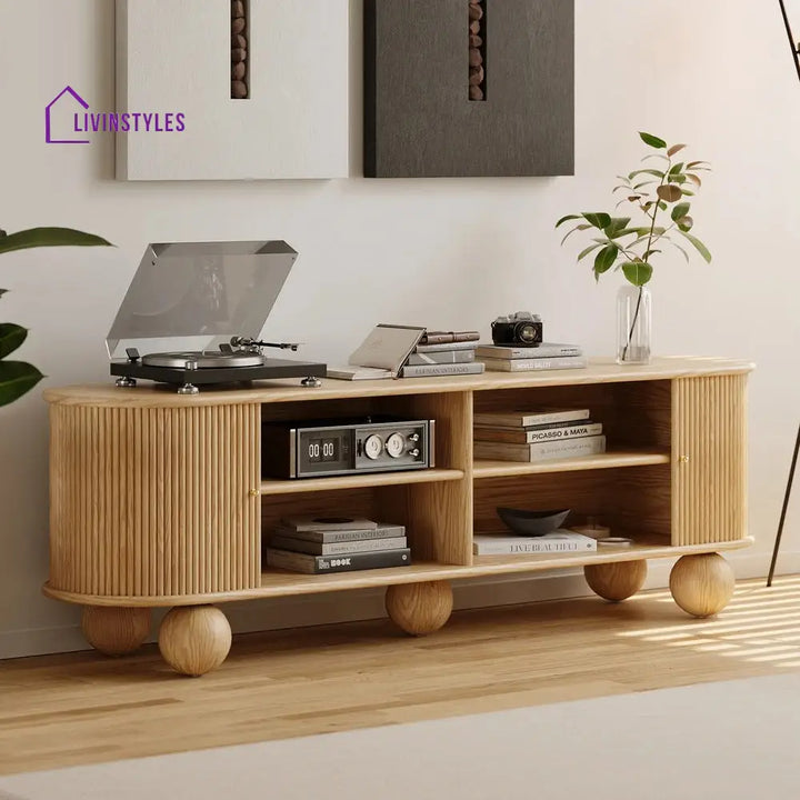 Lauren Solid Wood Tv Unit | Console for Living room