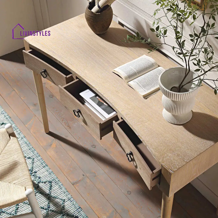 Thalia Concave Dressing Table Natural Dressing Tables